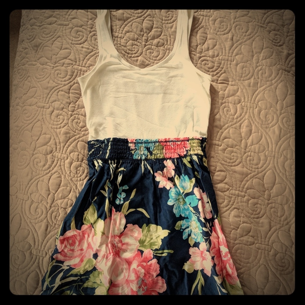 A&F classic tank floral dress XS